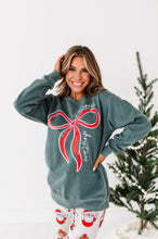 Load image into Gallery viewer, RED BOW (GREEN SHIRT) | Adult *SWEATSHIRT*