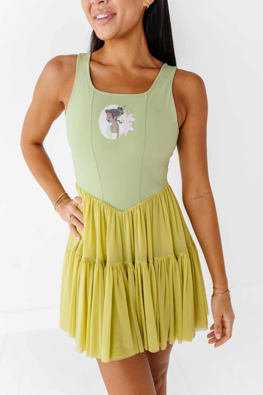 Tiana (ADULT) | Pistachio Mesh DRESS