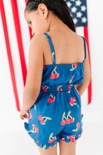 Load image into Gallery viewer, Very Cherry (NAVY) | Ruffle Romper