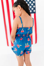 Load image into Gallery viewer, Very Cherry (NAVY) | Ruffle Romper