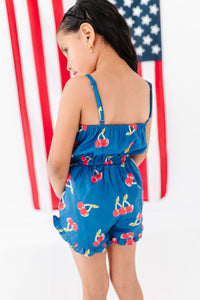 Very Cherry (NAVY) | Ruffle Romper