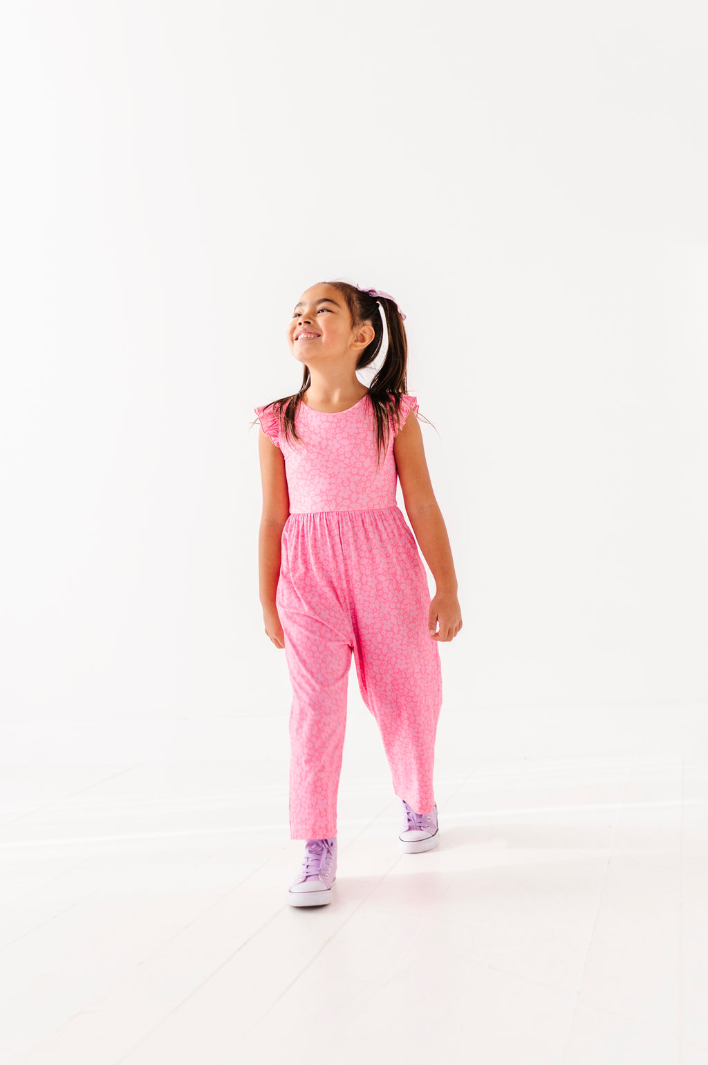 Bubblegum FLORAL | Cropped Pant Romper