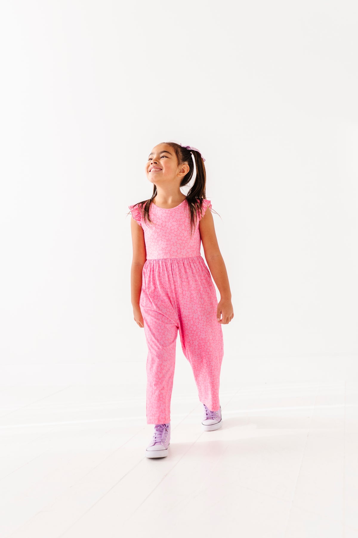 Bubblegum FLORAL | Cropped Pant Romper