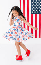 Load image into Gallery viewer, Red, White + BOW | Razorback Dress (with shorts!)