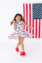 Load image into Gallery viewer, Red, White + BOW | Razorback Dress (with shorts!)