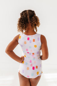 Painted Dotty: Tie Front TWO-PIECE