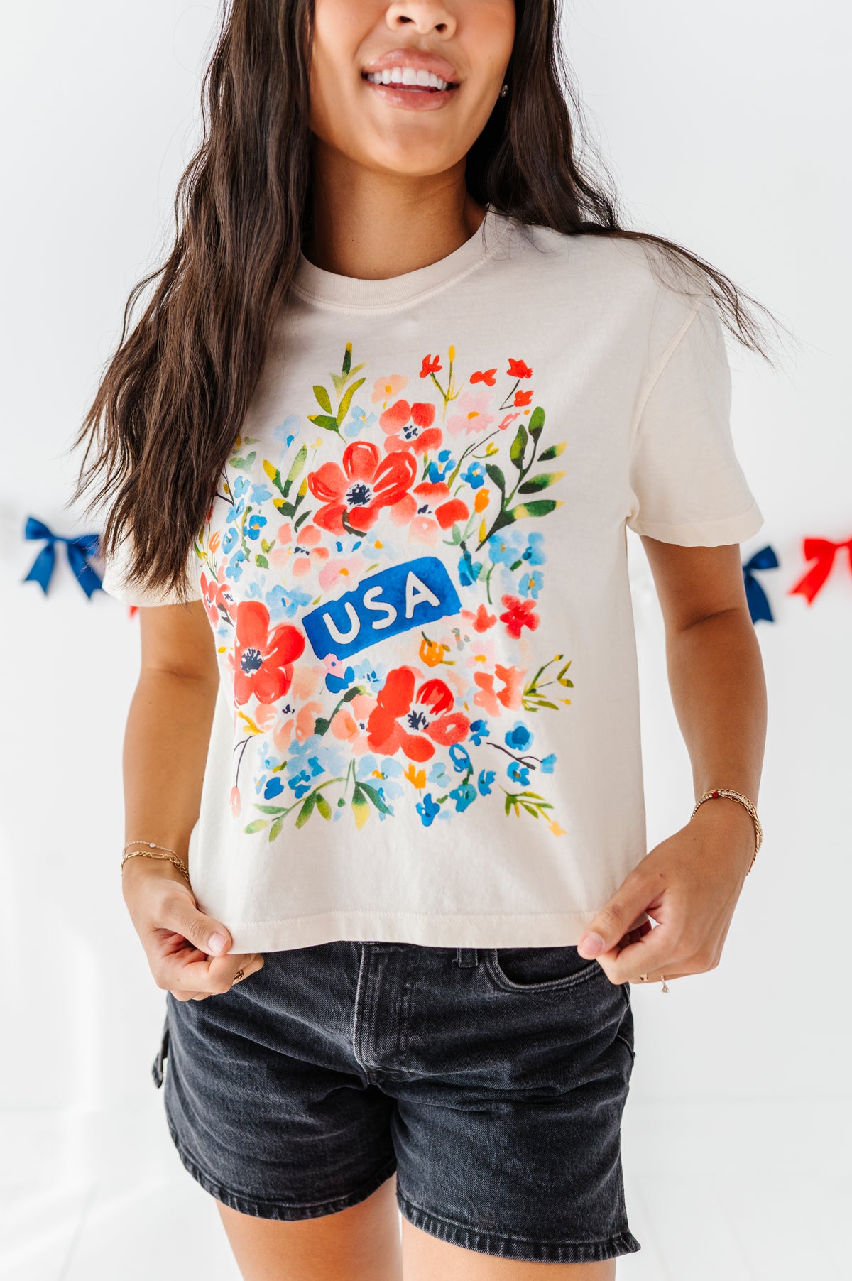Floral USA | ADULT tees (*CROP + FULL LENGTH HERE)