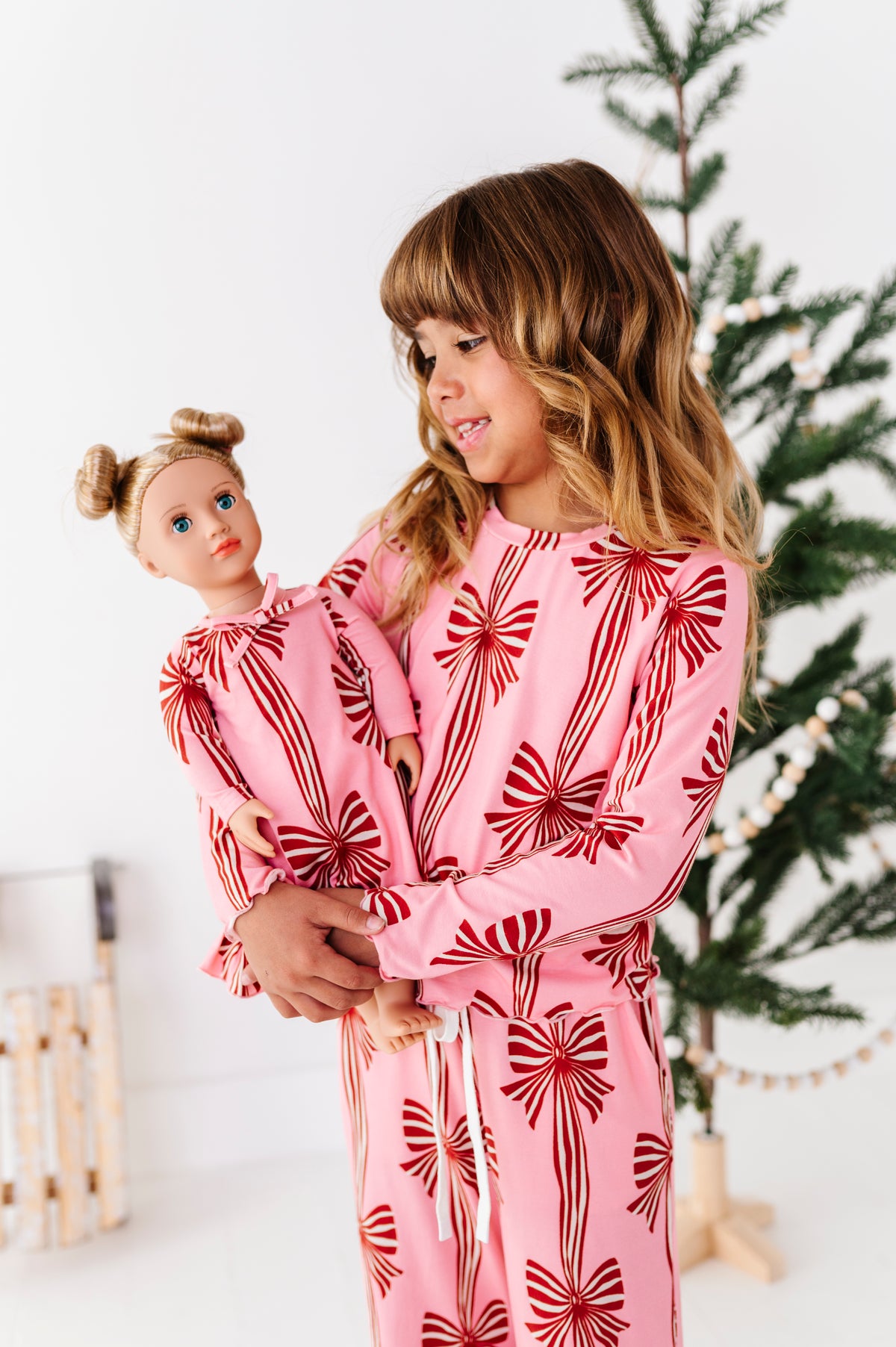 Peppermint Bows | 18" DOLL DRESS