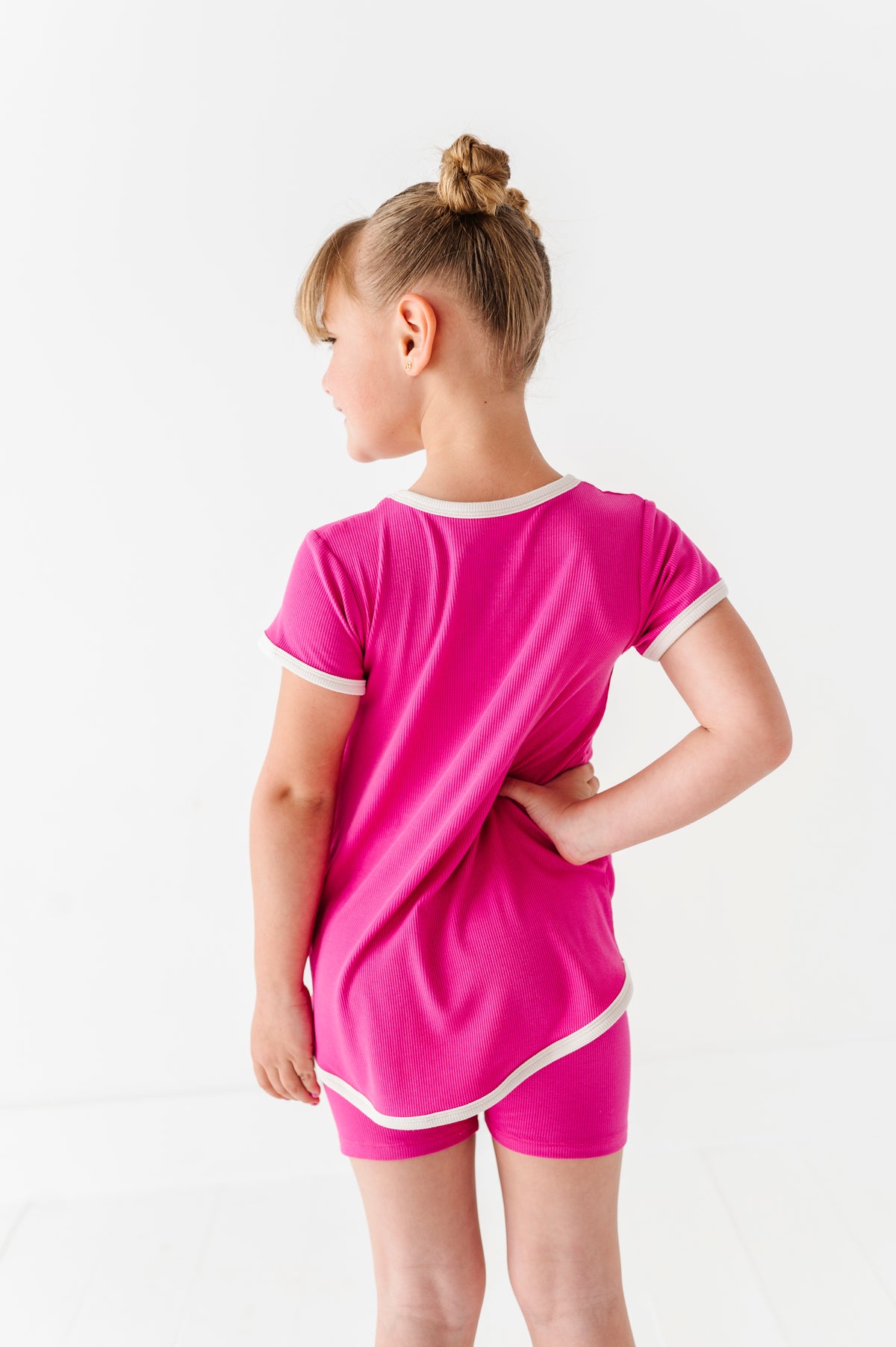 Pink Punch | Mini Dress + Biker Shorts RIB Set