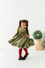 Load image into Gallery viewer, Sage | Velvet Bow Back Dress