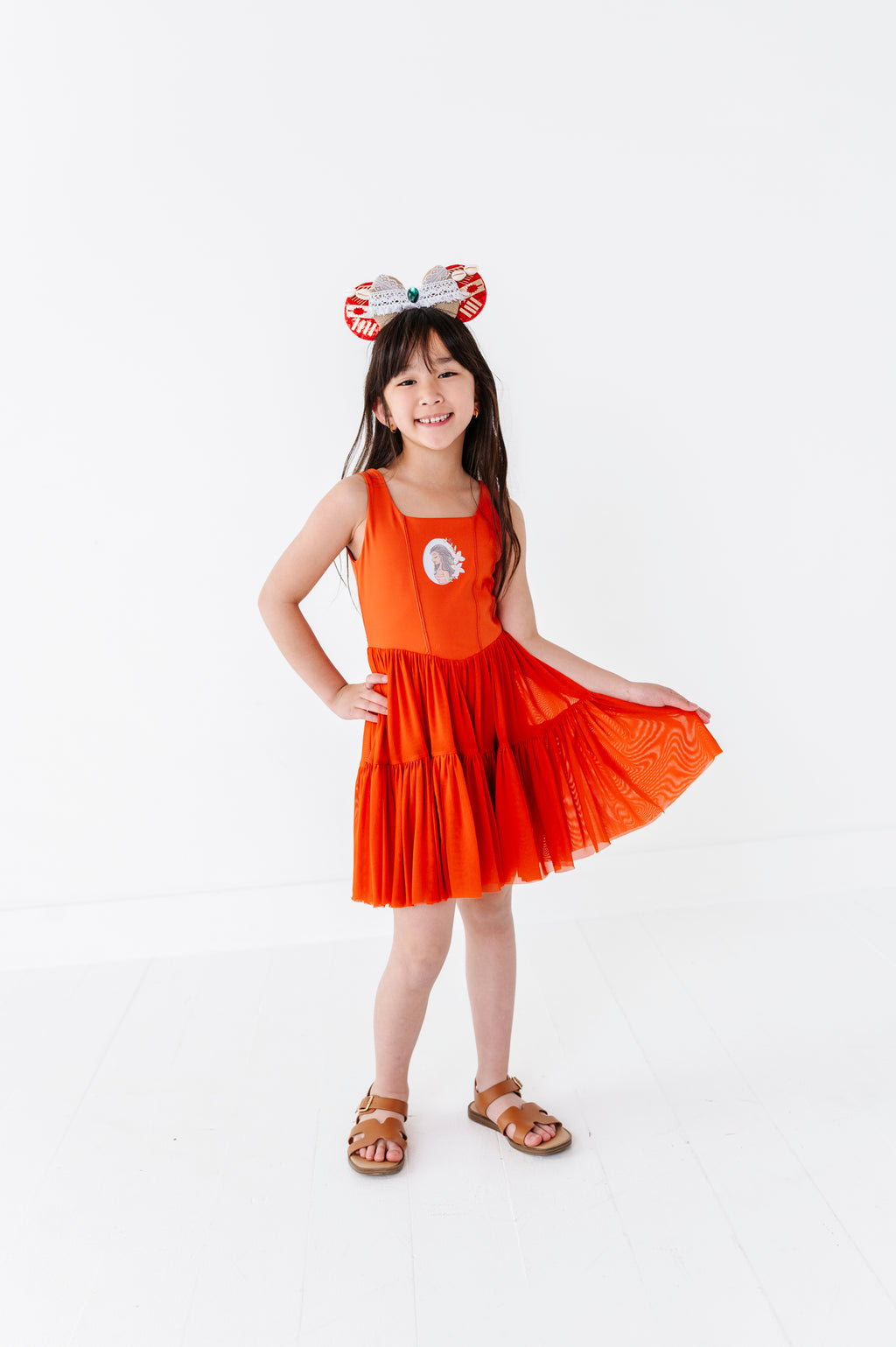 Moana (KIDS) | Burnt Orange Mesh DRESS
