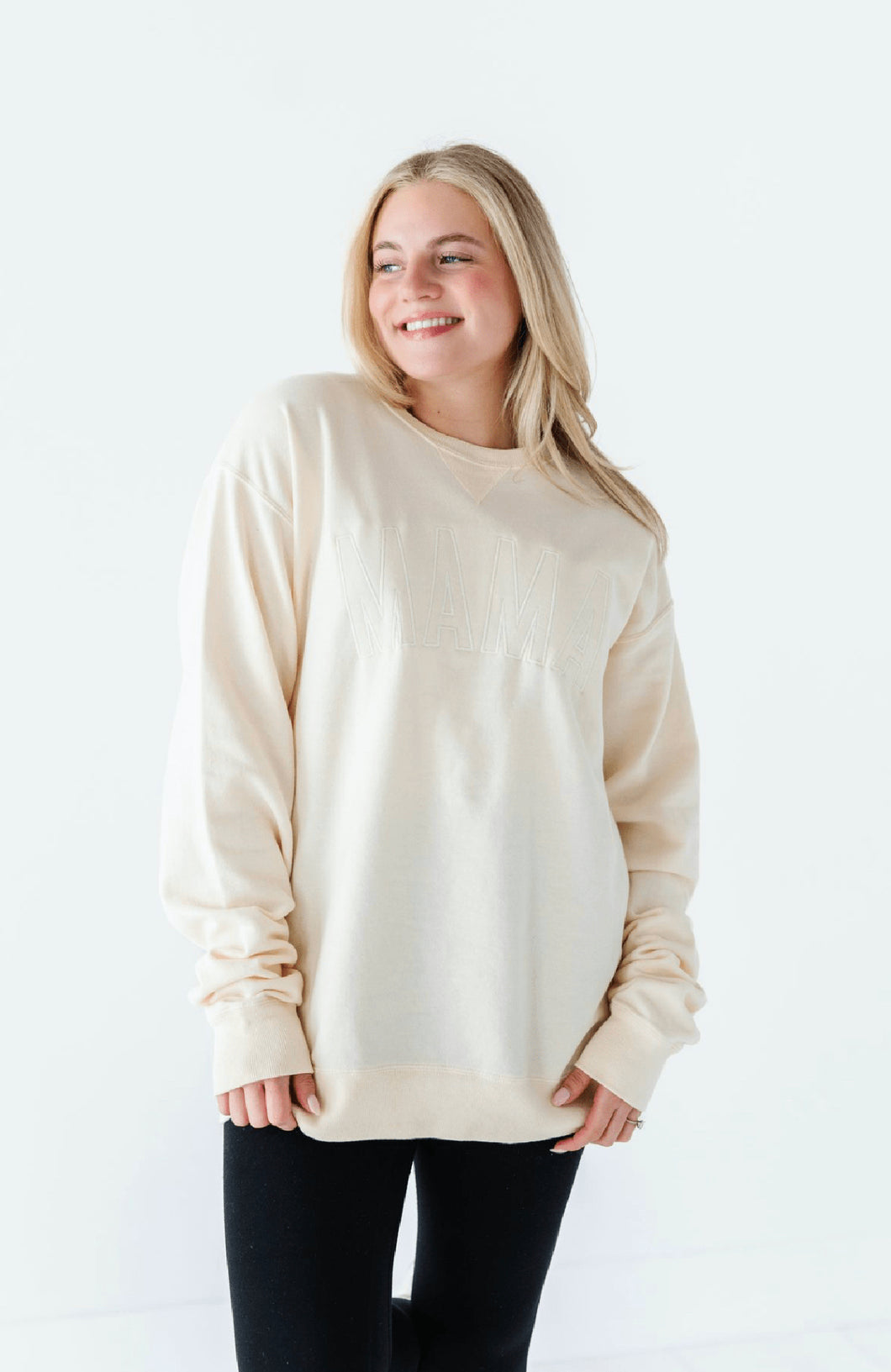 CRÈME 'MAMA' | Embroidered Sweatshirt