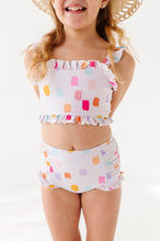 Load image into Gallery viewer, Painted Dotty: Ruffle Bandeau TWO-PIECE