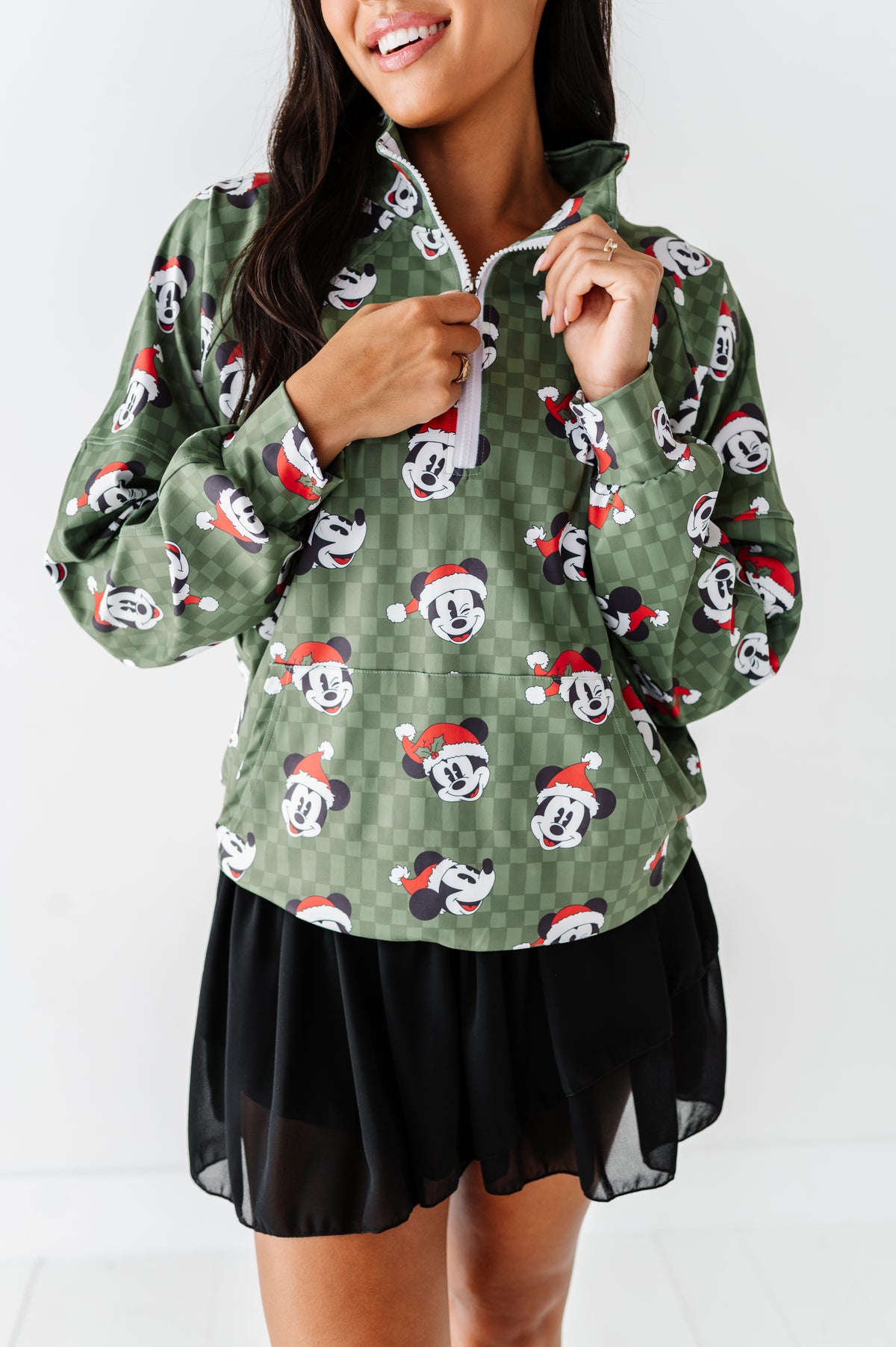 Mickey's Evergreen Check | ADULT 1/4th ZIP