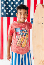 Load image into Gallery viewer, Hotdog | RED Boys Curve Hem Tee