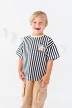 Load image into Gallery viewer, Peace-Out Ghost | Stripes Boxy Tee