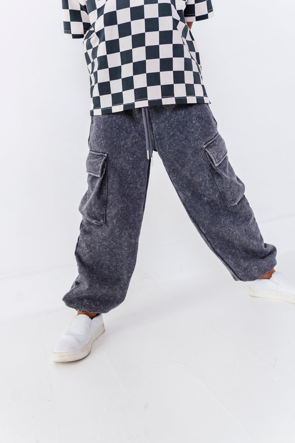 Vintage Black | Cargo Pants