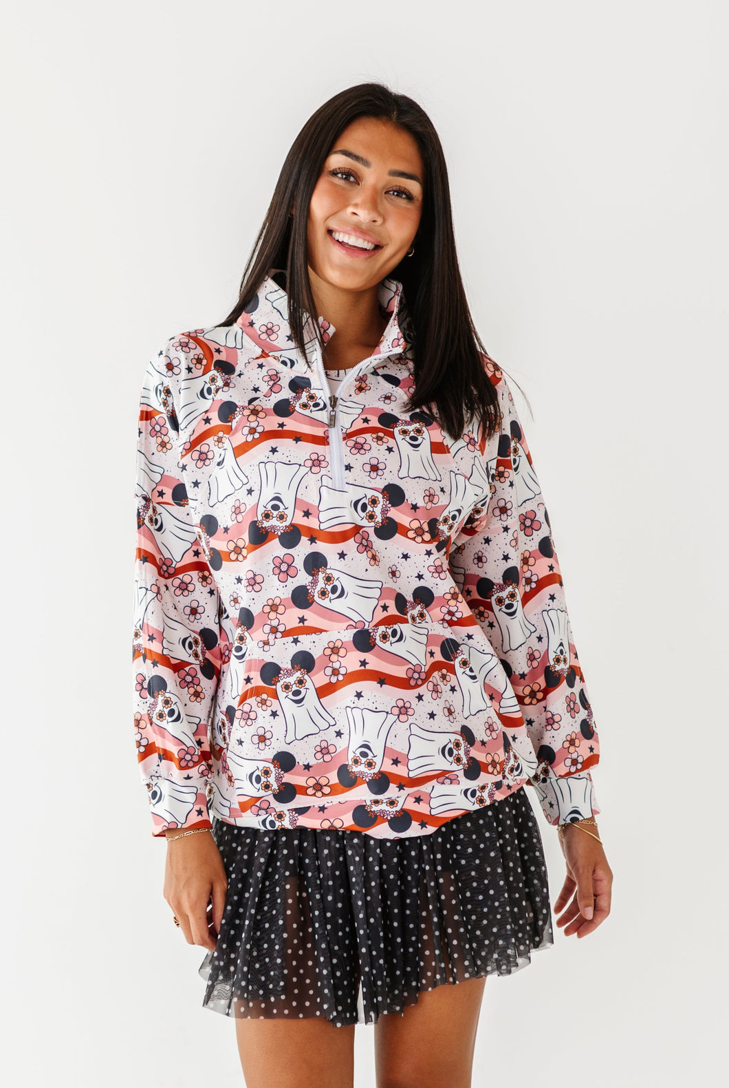 Groovy Minnie Ghosts | (ADULT) 1/4th ZIP