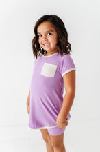 Load image into Gallery viewer, Pixie Purple | Mini Dress + Biker Shorts RIB Set