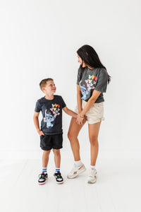 Balloon Stitch | KIDS CHARCOAL TEE