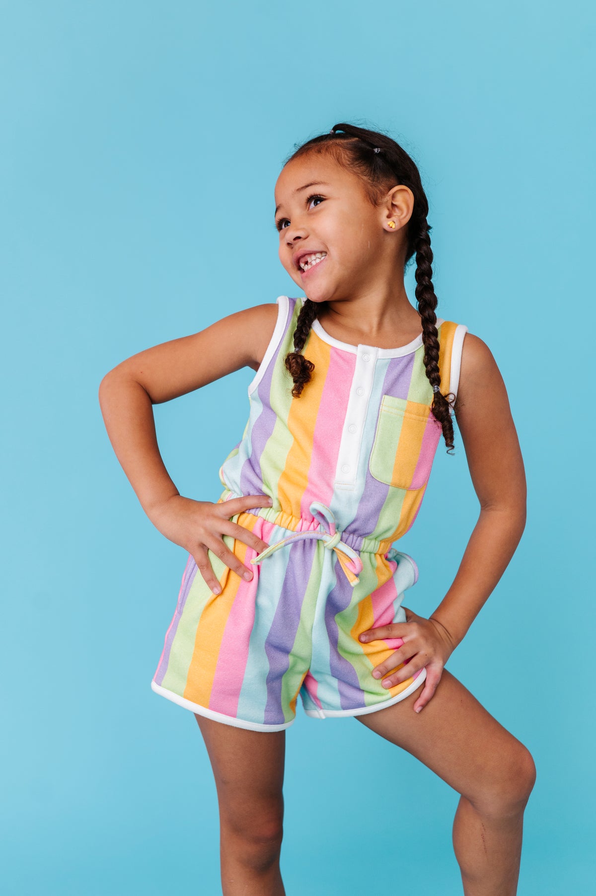 Sherbert Stripes | TERRY TANK ROMPER