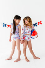 Load image into Gallery viewer, American Girl Bows | 1/4th Zip Rashguard 2-Piece