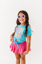 Sunshine | Blue Vintage Front-Tie Tee