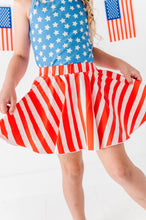 Load image into Gallery viewer, RED Spangled Stripes | SKORT