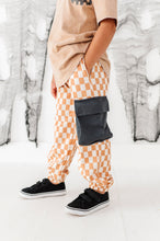 Load image into Gallery viewer, Taupe Check | CARGO JOGGERS