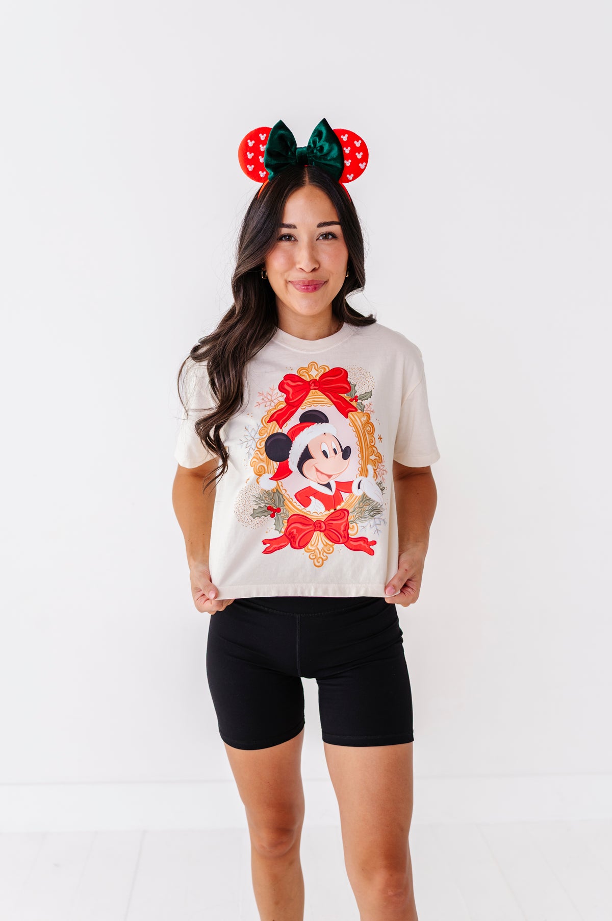 Mickey Bow Frame | ADULT Cream *BOTH CROP + FULL LENGTH HERE!*