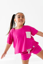 Load image into Gallery viewer, Pink Punch | Boxy Crop + Shorts RIB Set