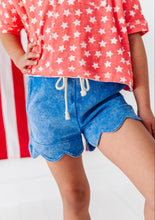 Load image into Gallery viewer, BLUE | Scallop Shorts