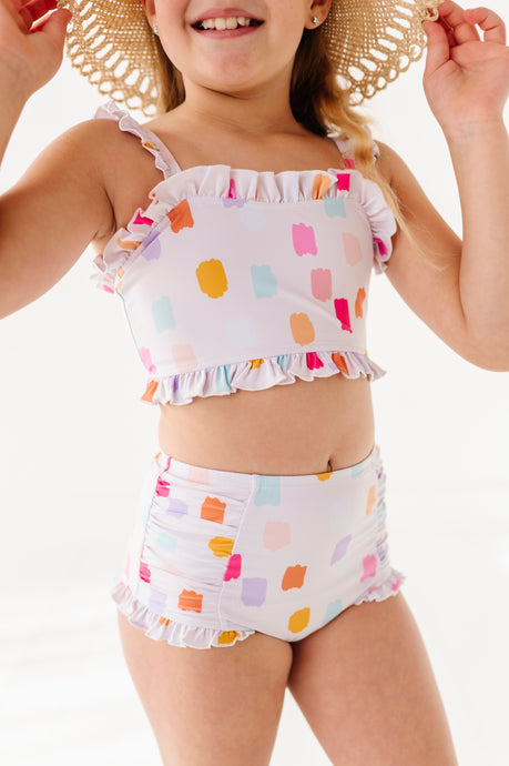 Painted Dotty: Ruffle Bandeau TWO-PIECE