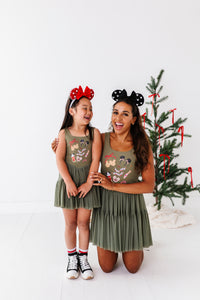 Holiday Snacks | (ADULT) Mesh GREEN DRESS