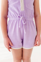 Load image into Gallery viewer, Violet: TERRY ROMPER