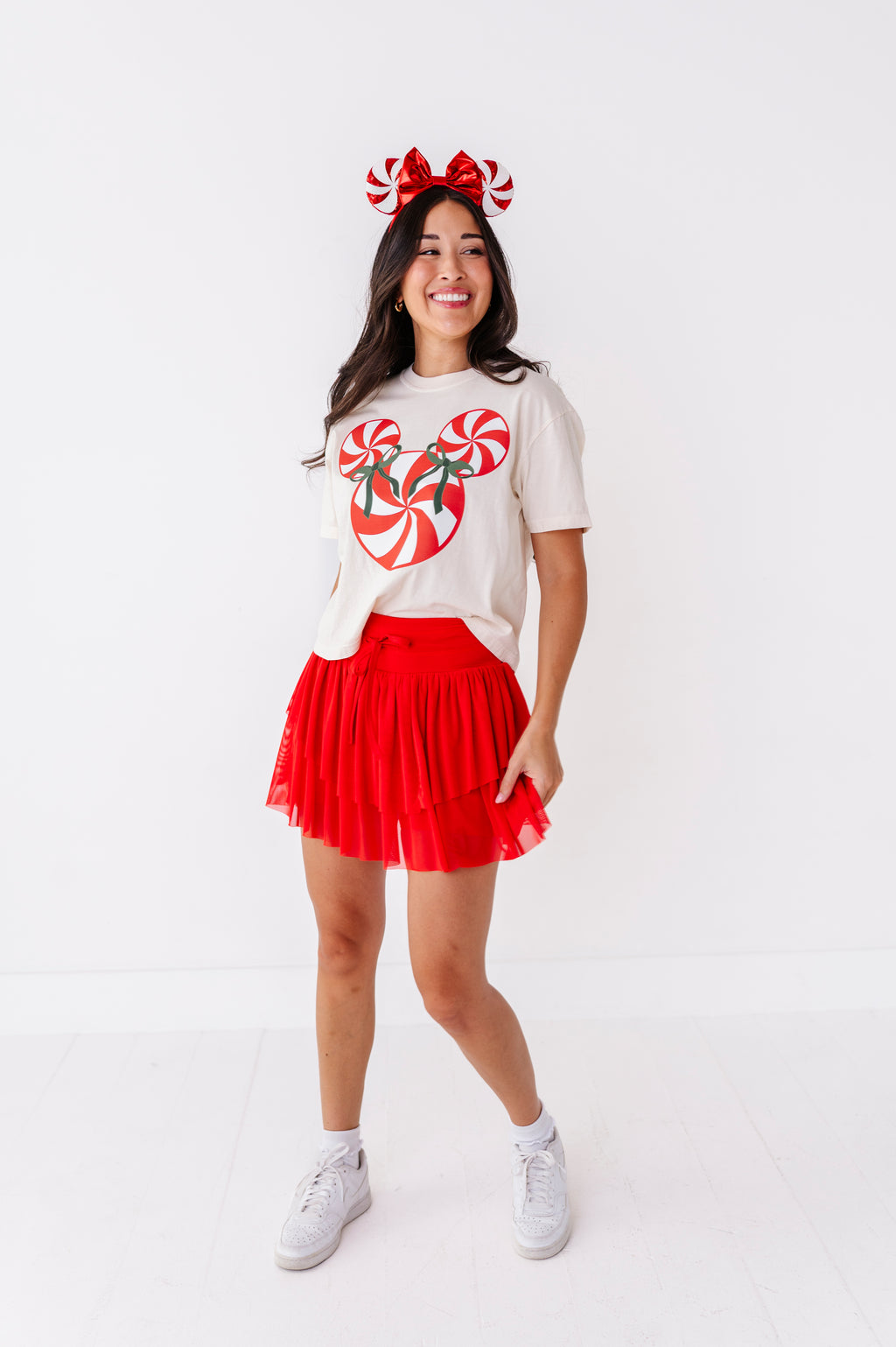 Red Peppermint Mouse | ADULT Cream *BOTH CROP + FULL LENGTH HERE!*