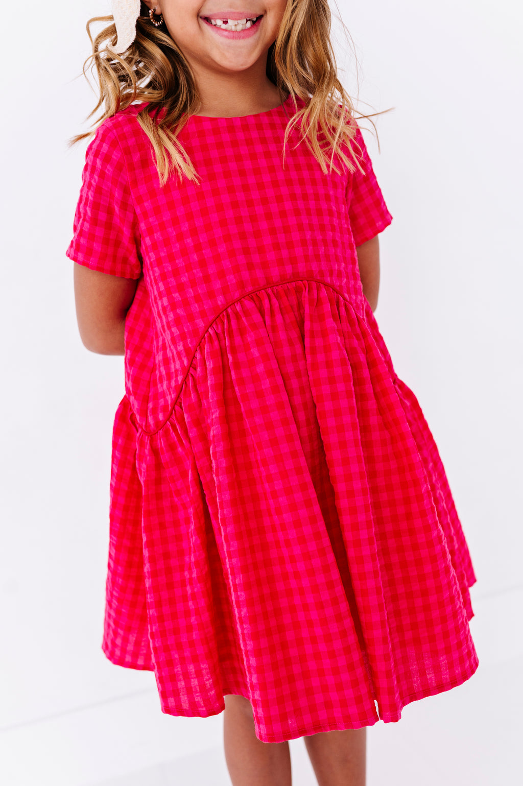 Merry Berry Gingham | Swing Dress