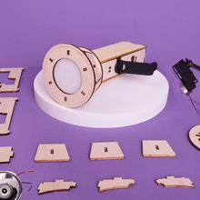 Load image into Gallery viewer, Hand-Crank Flashlight DIY Kit