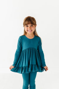 JADE RIB | Double Ruffle Peplum