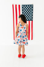 Load image into Gallery viewer, Red, White + BOW | Razorback Dress (with shorts!)