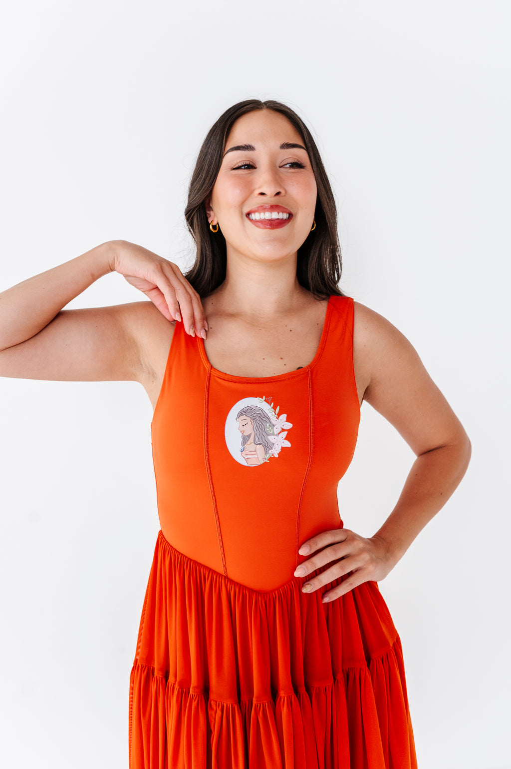 Moana (ADULT) | Burnt Orange Mesh DRESS