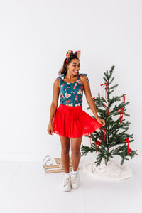 Holly Berry | (ADULT) Mesh Skort