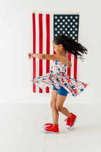 Load image into Gallery viewer, Red, White + BOW | Razorback Dress (with shorts!)