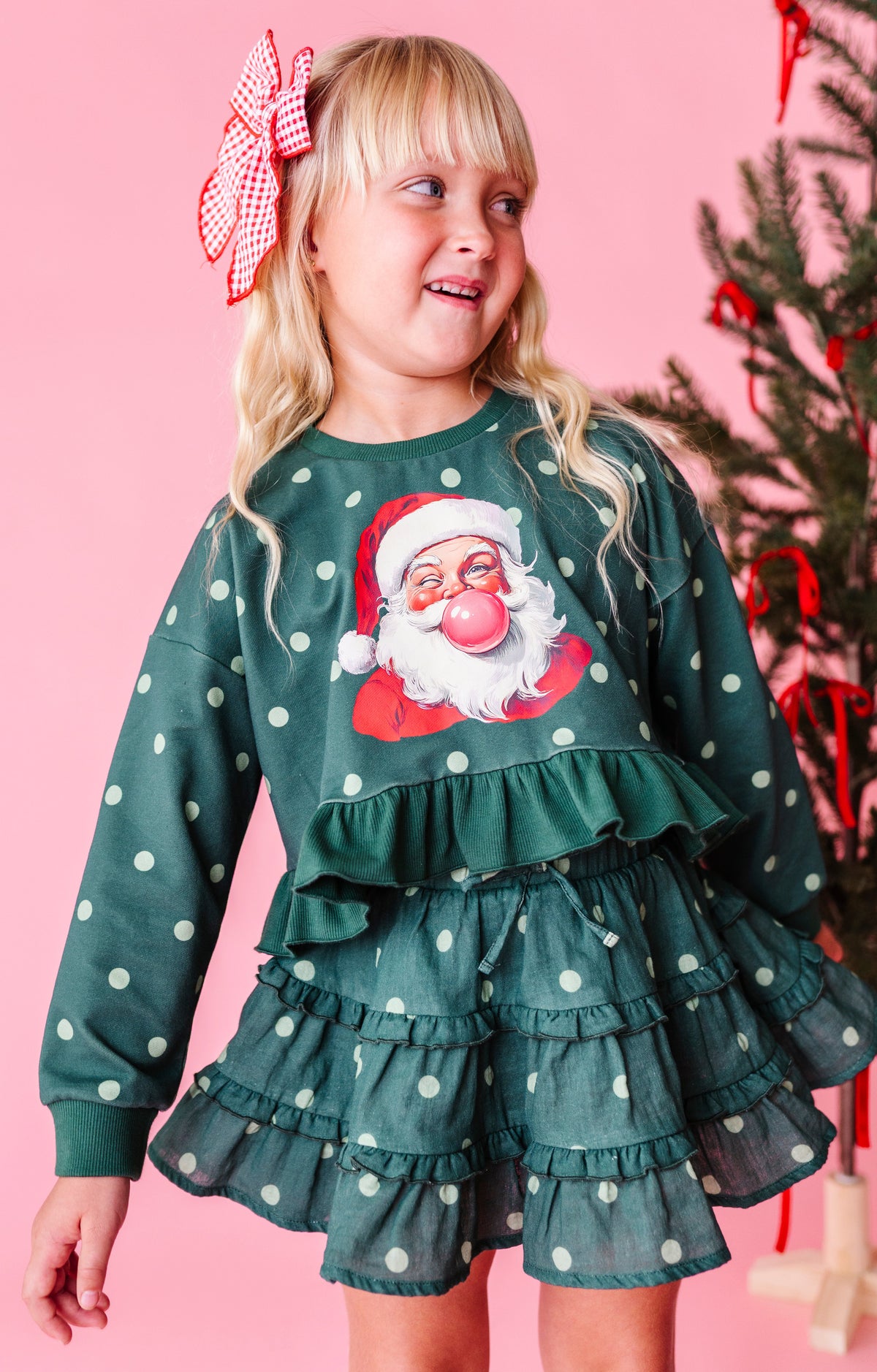 Bubblegum Santa | Ruffle Crop Crew