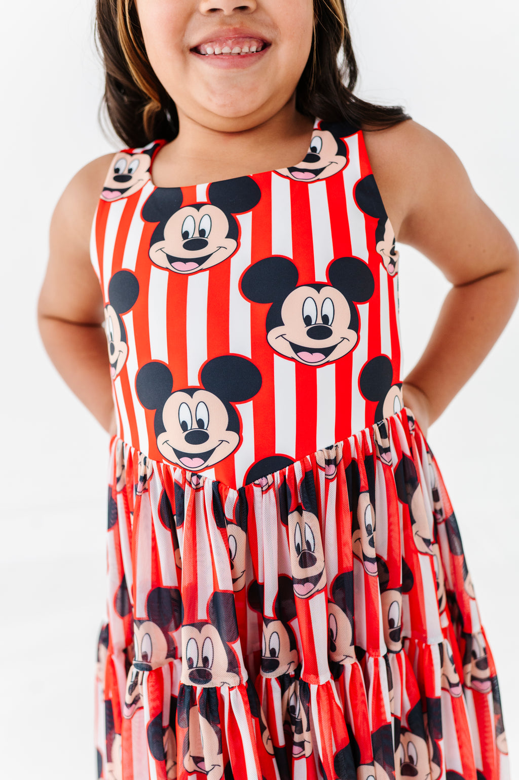 MICKEY Stripe (KIDS) | Mesh DRESS