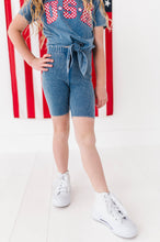 Load image into Gallery viewer, Navy RIBBED | Biker Shorts