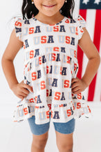 Load image into Gallery viewer, USA | Double Ruffle Tank Peplum