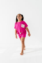Load image into Gallery viewer, Pink Punch | Boxy Crop + Shorts RIB Set