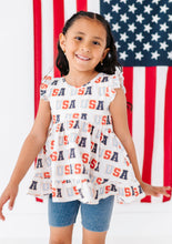 Load image into Gallery viewer, USA | Double Ruffle Tank Peplum
