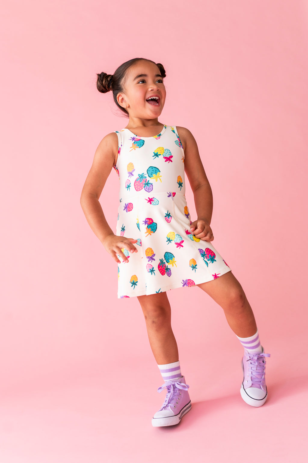 Sugar Berry | Twisty Back Active Dress (with shorts!)